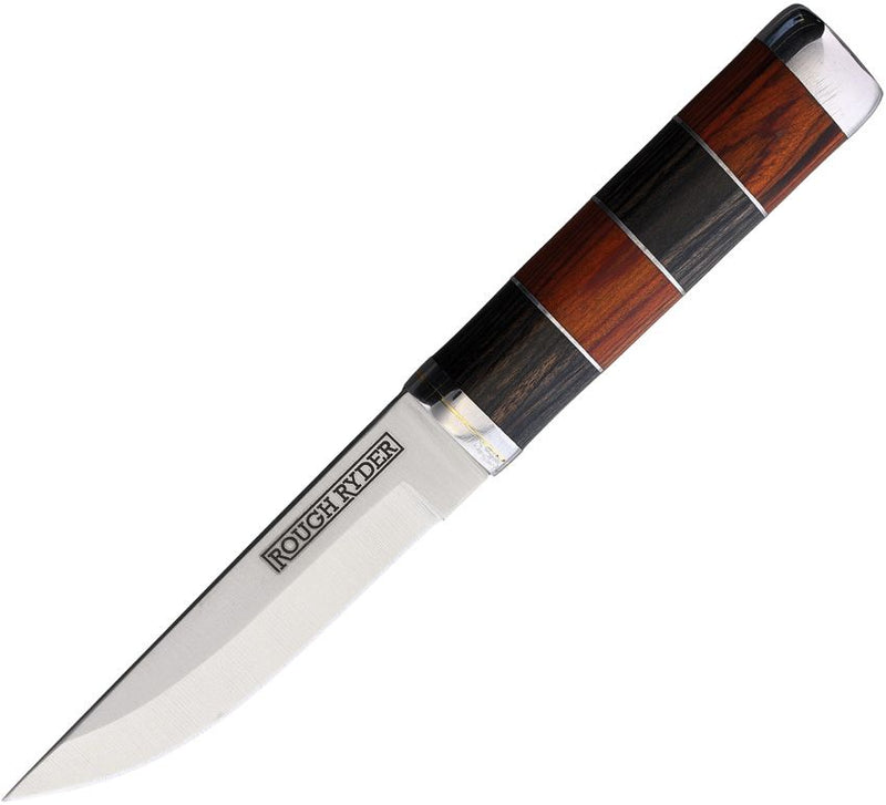 Rough Ryder Fixed Knife 3.25" Stainless Steel Blade Black And Brown Pakkawood/Aluminum Handle 2457 -Rough Ryder - Survivor Hand Precision Knives & Outdoor Gear Store