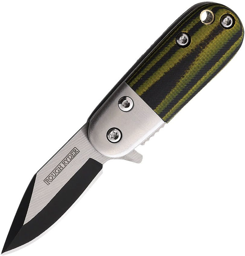 Rough Ryder Baby Bee Folding Knife 1.5" Stainless Steel Blade Black/Yellow G-10 Handle 2508 -Rough Ryder - Survivor Hand Precision Knives & Outdoor Gear Store