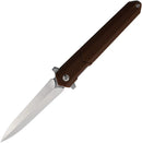 Rough Ryder Linerlock Folding Knife 3" Stainless Steel Spear Point Blade Brown G10 Handle 2517 -Rough Ryder - Survivor Hand Precision Knives & Outdoor Gear Store