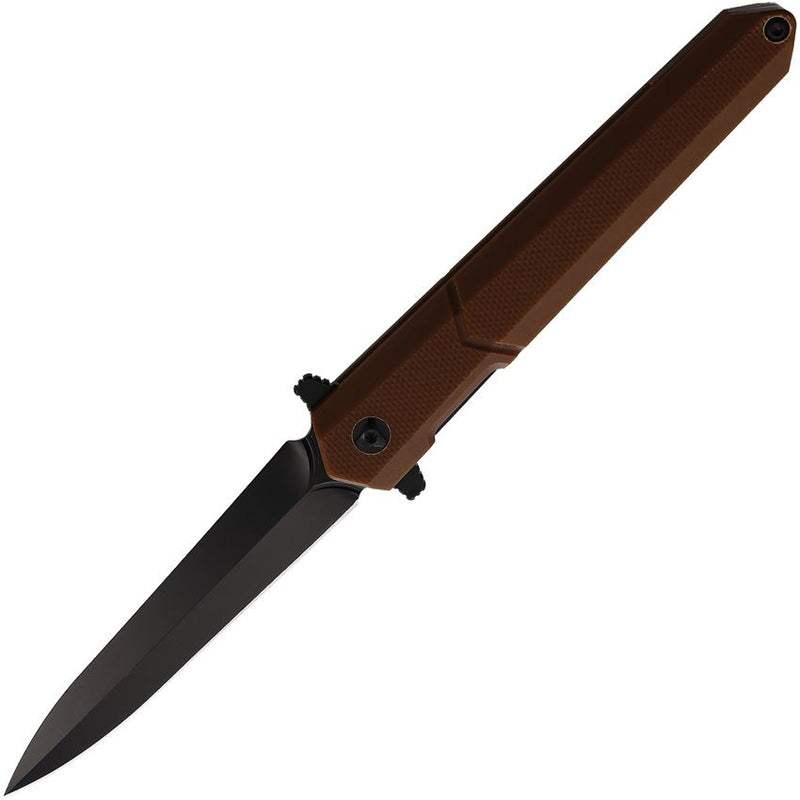 Rough Ryder Linerlock Folding Knife 3" Stainless Steel Dagger Blade Brown G10 Handle 2518 -Rough Ryder - Survivor Hand Precision Knives & Outdoor Gear Store