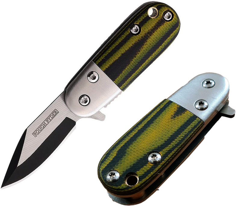 Rough Ryder Baby Bee Folding Knife 1.5" Stainless Steel Blade Black/Yellow G-10 Handle 2508 -Rough Ryder - Survivor Hand Precision Knives & Outdoor Gear Store