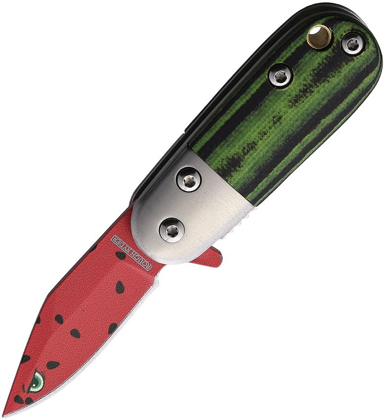 Rough Ryder Angry Watermelon A/O Folding Knife 1.38" Stainless Steel Blade G10 Handle 2547 -Rough Ryder - Survivor Hand Precision Knives & Outdoor Gear Store