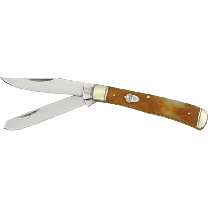 Rough Ryder Trapper Pocket Knife Stainless Steel Blades Tobacco Bone Handle R777 -Rough Ryder - Survivor Hand Precision Knives & Outdoor Gear Store