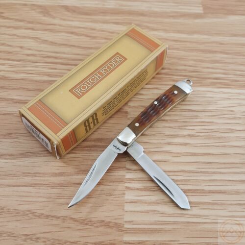 Rough Ryder Tiny Trapper Pocket Knife Stainless Steel Blades Jigged Bone Handle R807 -Rough Ryder - Survivor Hand Precision Knives & Outdoor Gear Store
