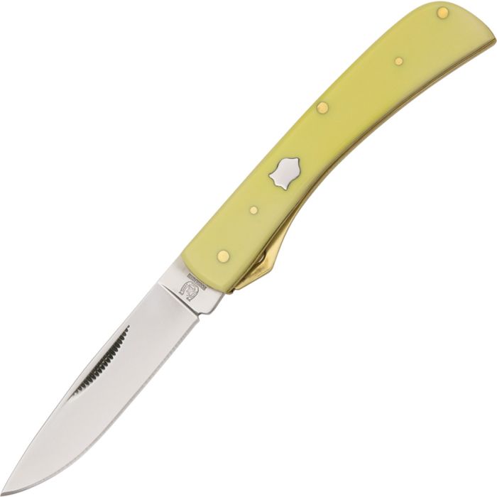 Rough Ryder Folding Knife 440 Steel Blade Yellow Smooth Synthetic Handle R818 -Rough Ryder - Survivor Hand Precision Knives & Outdoor Gear Store