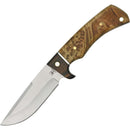 Rough Ryder Hunting Fixed Knife 4.5" Stainless Steel Full Tang Blade Burl Wood Handle R844 -Rough Ryder - Survivor Hand Precision Knives & Outdoor Gear Store
