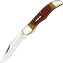 Rough Ryder Hunter Folding Knife Stainless Steel Blade Amber Jigged Bone Handle R854 -Rough Ryder - Survivor Hand Precision Knives & Outdoor Gear Store