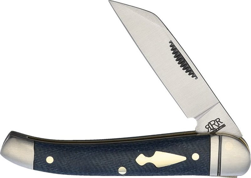 Rough Ryder Reserve Small Folding Knife Stainless Steel Blade Denim Micarta Handle R016 -Rough Ryder Reserve - Survivor Hand Precision Knives & Outdoor Gear Store
