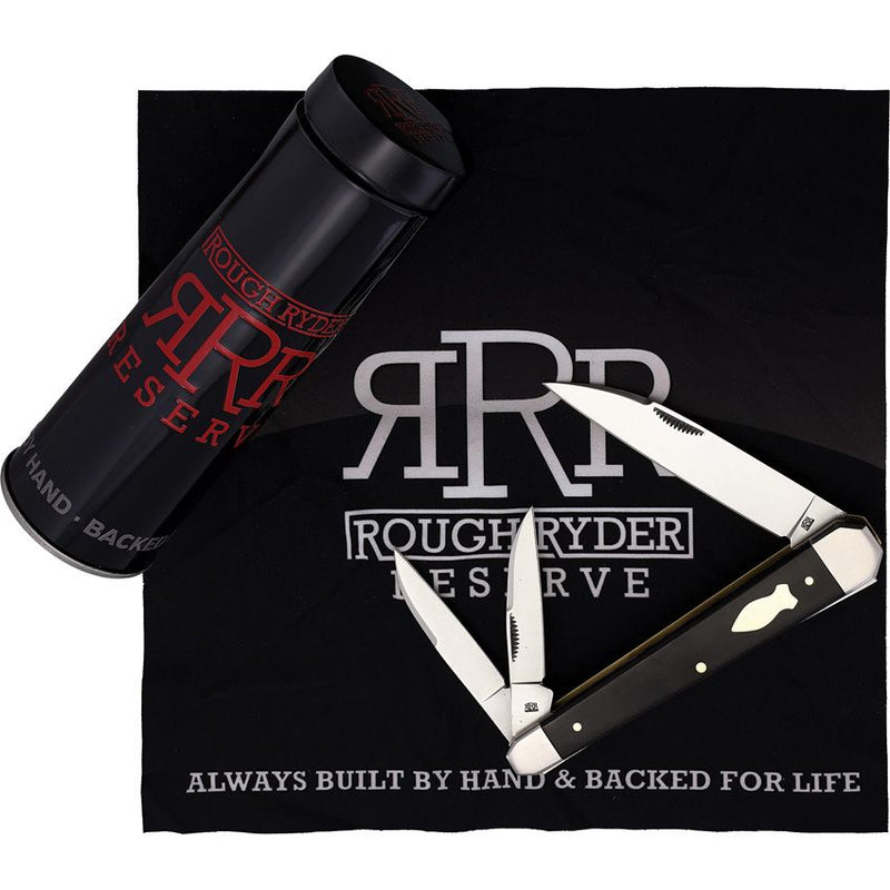 Rough Ryder Reserve Whittler Pocket Knife Stainless Steel Blades Black Micarta Handle R022 -Rough Ryder Reserve - Survivor Hand Precision Knives & Outdoor Gear Store