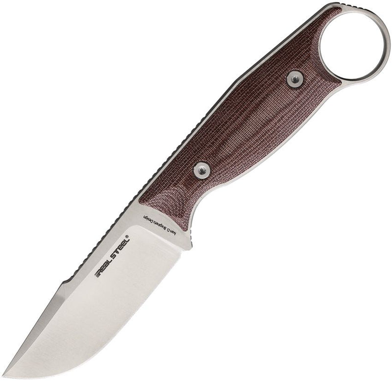 Real Steel Furrier Harpoon Fixed Knife 2.99" N690 Steel Full Tang Blade Burgundy Micarta Handle 3612RM -Real Steel - Survivor Hand Precision Knives & Outdoor Gear Store