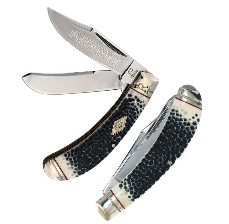 Rough Ryder Bow Trapper Pocket Knife Stainless Steel Blades Buckshot Bone Handle 2322 -Rough Ryder - Survivor Hand Precision Knives & Outdoor Gear Store