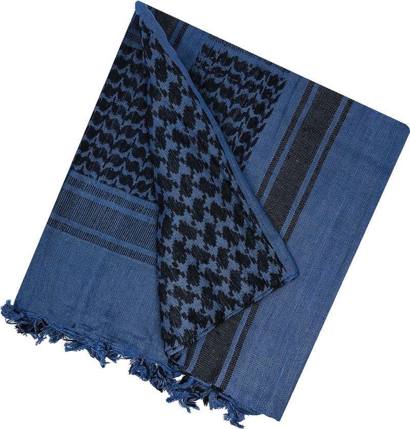 Pathfinder Tactical Shemagh Scarf Blue w/Black Cotton Construction 048 -Pathfinder - Survivor Hand Precision Knives & Outdoor Gear Store