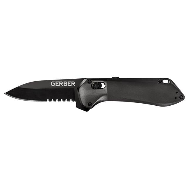 Gerber Highbrow Pivot Lock Folding Knife 2.88" 7Cr17MoV Steel Blade Black Aluminum Handle 1525 -Gerber - Survivor Hand Precision Knives & Outdoor Gear Store