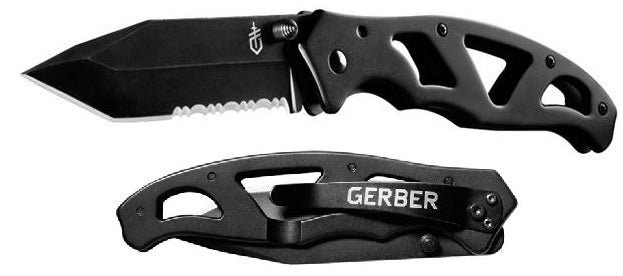 Gerber Paraframe II Folding Knife 3.5" 7Cr17MoV Steel Blade Black Skeletonized Stainless Handle 1734 -Gerber - Survivor Hand Precision Knives & Outdoor Gear Store