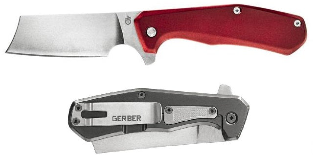 Gerber Asada Framelock Folding Knife 3.25" 7Cr17MoV Steel Blade Red Aluminum/Gray Stainless Handle 1805 -Gerber - Survivor Hand Precision Knives & Outdoor Gear Store