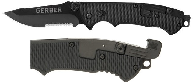 Gerber Hinderer CLS Folding Knife 440A Steel Blade Textured Black Glass Filled Nylon Handle 1870 -Gerber - Survivor Hand Precision Knives & Outdoor Gear Store