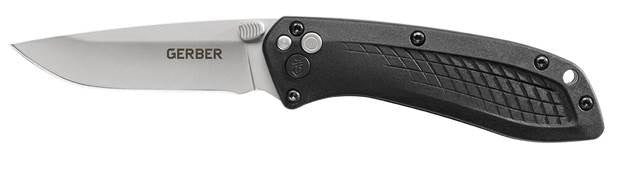 Gerber Plunge Lock Folding Knife 3" Stainless Steel Blade Black GRN Handle 30001206 -Gerber - Survivor Hand Precision Knives & Outdoor Gear Store