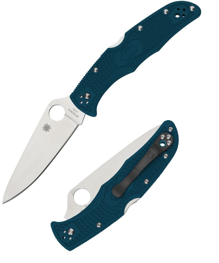 Spyderco Delica 4 Lockback Folding Knife 3" K390 Tool Steel Blade Blue FRN Handle C11FPK390 -Survivor Hand - Survivor Hand Precision Knives & Outdoor Gear Store