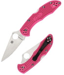 Spyderco Heals Delica Folding Knife 3" CMP S30V Steel Blade Pink FRN Handle 11FPPNS30V -Spyderco - Survivor Hand Precision Knives & Outdoor Gear Store