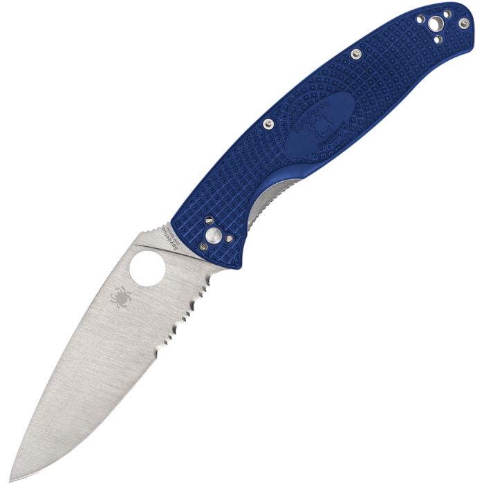 Spyderco Resilience Folding Knife 4.25" 8Cr13MoV Steel Blade Blue FRN Handle 142PSBL -Spyderco - Survivor Hand Precision Knives & Outdoor Gear Store