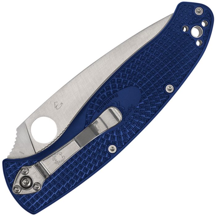 Spyderco Resilience Folding Knife 4.25" 8Cr13MoV Steel Blade Blue FRN Handle 142PSBL -Spyderco - Survivor Hand Precision Knives & Outdoor Gear Store