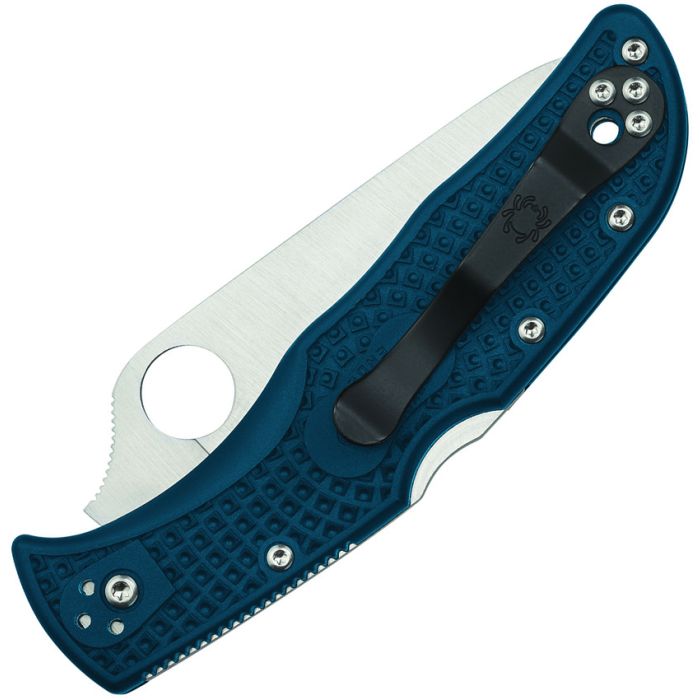 Spyderco Endela Lockback Folding Knife 3.5" K390 Tool Steel Blade Blue Texture FRN Handle 243FSK390 -Spyderco - Survivor Hand Precision Knives & Outdoor Gear Store