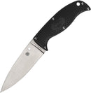 Spyderco Enuff 2 Leaf Shape Fixed Knife 3.93" VG-10 Steel Full Flat Blade Black FRN Handle FB31PBK2 -Spyderco - Survivor Hand Precision Knives & Outdoor Gear Store