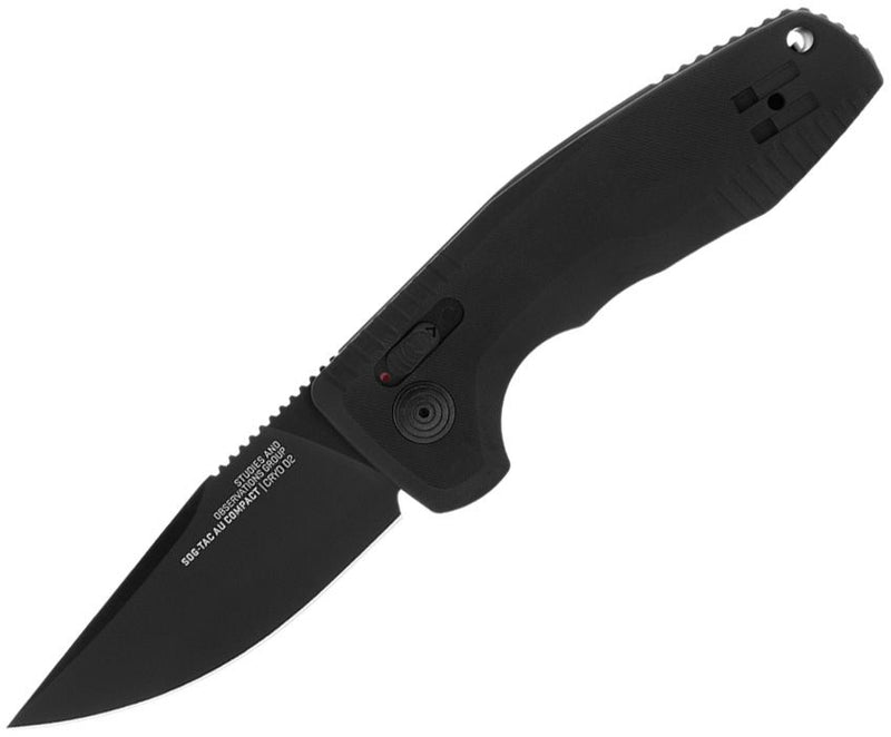 SOG AU-XR Lock Folding Automatic Knife 3" D2 Tool Steel Blade Black Aluminum Handle G15380757 -SOG - Survivor Hand Precision Knives & Outdoor Gear Store