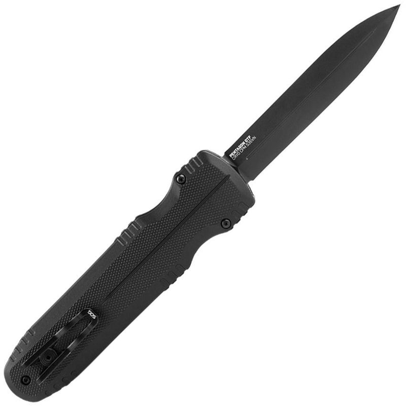 SOG Pentagon OTF Folding Automatic Knife 3.75" S35VN Steel Blade Black Aluminum Handle G15610157 -SOG - Survivor Hand Precision Knives & Outdoor Gear Store