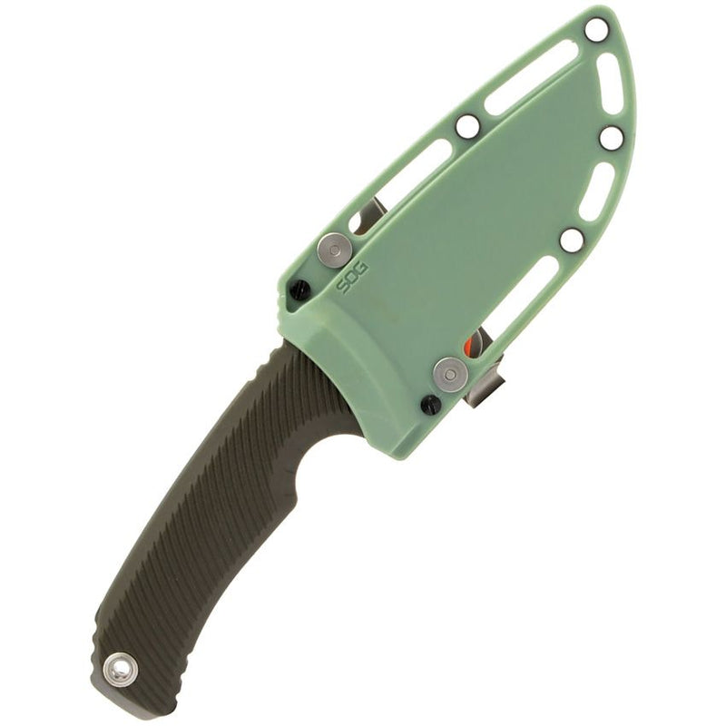 SOG Tellus FX Fixed Knife 4.25" CRYO 440 Steel Full Tang Blade OD Green Textured GRN Handle G17060143 -SOG - Survivor Hand Precision Knives & Outdoor Gear Store