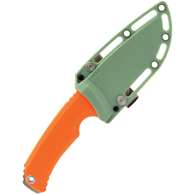 SOG Tellus FX Fixed Knife 4.25" CRYO 440 Steel Full Tang Blade Orange Textured GRN Handle G17060343 -SOG - Survivor Hand Precision Knives & Outdoor Gear Store