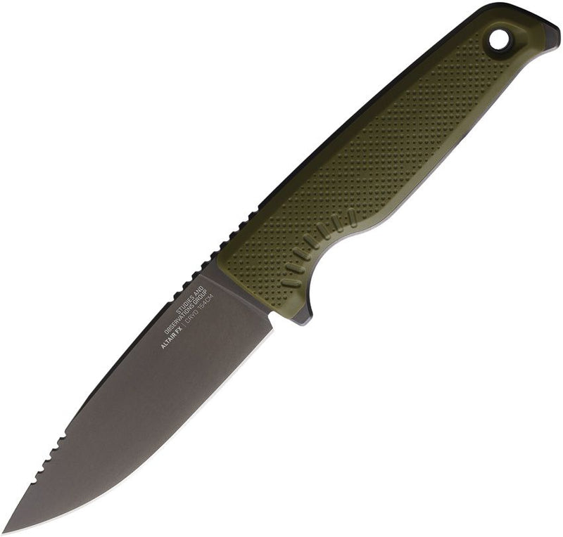 SOG Altair FX Fixed Knife 3.38" Black TiNi Coated 154CM Steel Clip Point Blade OD Green GRN Handle G17790357 -SOG - Survivor Hand Precision Knives & Outdoor Gear Store