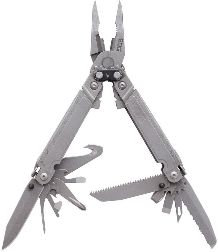 SOG PowerAccess Assist SW Multi Tool Pliers Ruler Awl Wire Cutter/Crimper Drivers Openers GPA3001CP -SOG - Survivor Hand Precision Knives & Outdoor Gear Store