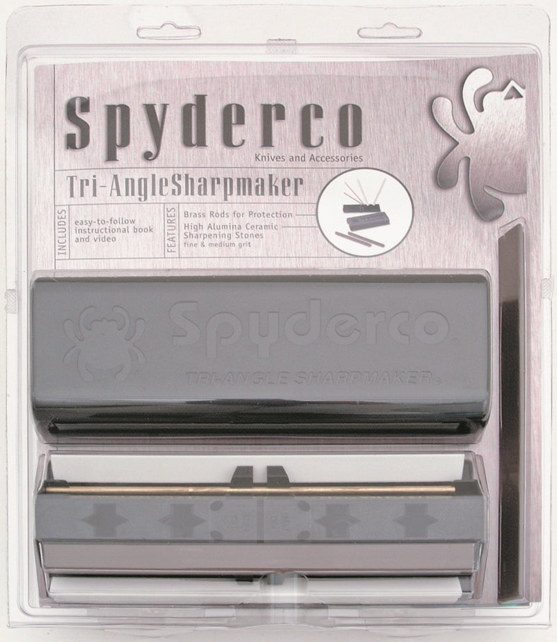  Spyderco Tri-Angle Premium Sharpmaker Set with DVD and Two Sets  of Alumina Ceramic Stones - 204MF OPEN BOX : Tools & Home Improvement