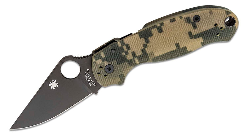 Spyderco Paramilitary 3 Folding Knife CPM S30V Blade Black Coated Camo G10 Handle C223GPCMOBK -Spyderco - Survivor Hand Precision Knives & Outdoor Gear Store