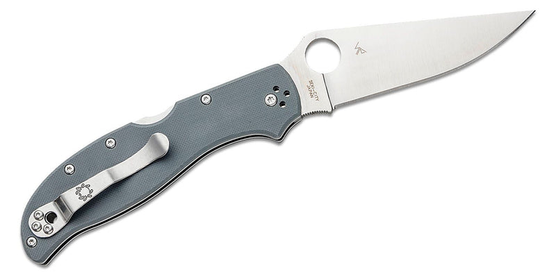 Spyderco Strech 2 Xl Folding Knife 3.99" CPM-CruWear Tool Steel Blade Gray G10 Handle 258GPGYCW -Spyderco - Survivor Hand Precision Knives & Outdoor Gear Store