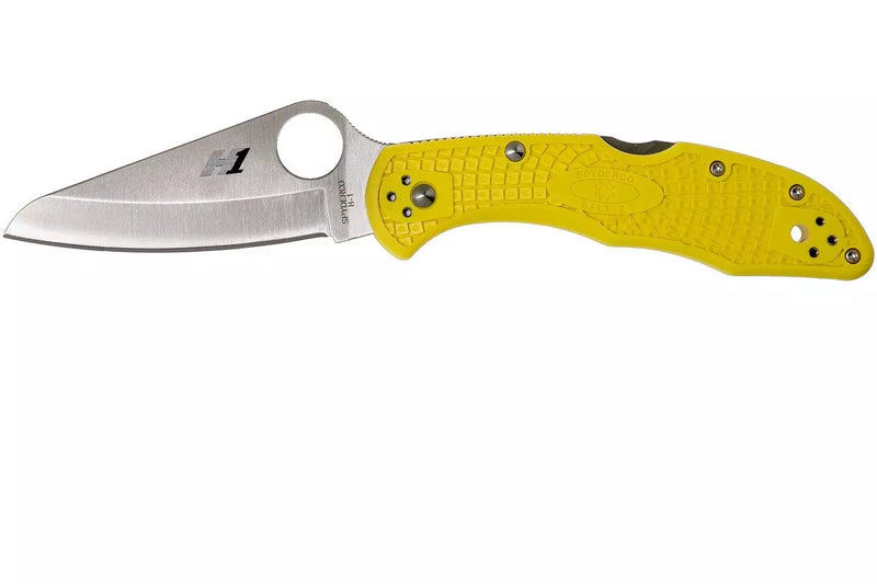 Spyderco Salt 2 Lockback Folding Knife 3" H1 Steel Blade Yellow FRN Handle 88PWCYL2 -Spyderco - Survivor Hand Precision Knives & Outdoor Gear Store