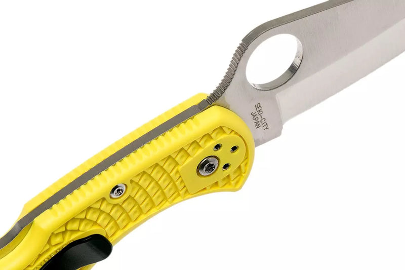 Spyderco Salt 2 Lockback Folding Knife 3" H1 Steel Blade Yellow FRN Handle 88PWCYL2 -Spyderco - Survivor Hand Precision Knives & Outdoor Gear Store