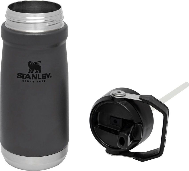 Stanley The IceFlow Flip Straw Bottle 17 Oz Capacity Leak Proof Charcoal Color And 2.25 Stainless Construction A9991002 -Stanley - Survivor Hand Precision Knives & Outdoor Gear Store