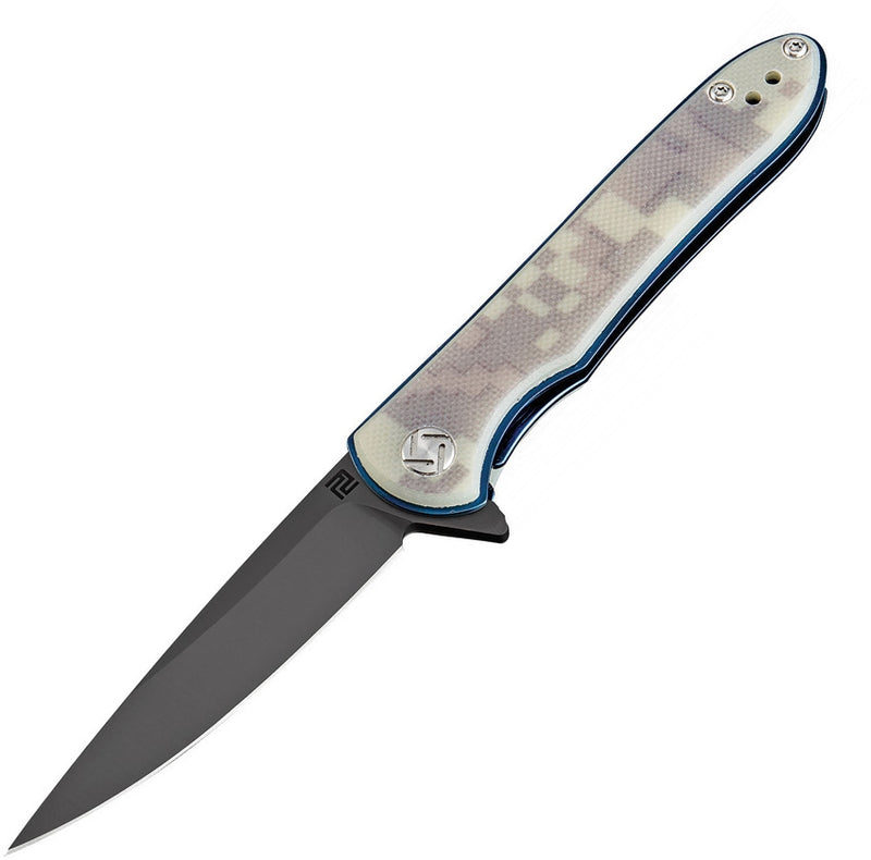 Artisan Cutlery Shark Folding Knife 4" Black Finish D2 Tool Steel Blade Camo G10 Handle ATZ1707PBCG -Artisan Cutlery - Survivor Hand Precision Knives & Outdoor Gear Store