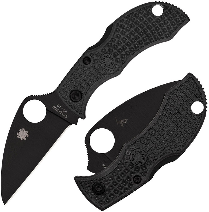 Spyderco Manbug Wharncliffe Pocket Knife 1.88 VG-10 Steel Blade Black FRN Handle MBKWPBK -Spyderco - Survivor Hand Precision Knives & Outdoor Gear Store