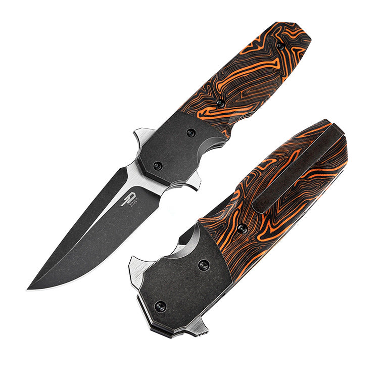 Bestech Freefall Liner Folding Knife 2.63" S35VN Steel Blade Titanium/G10 Handle KT2007B -Bestech Knives - Survivor Hand Precision Knives & Outdoor Gear Store