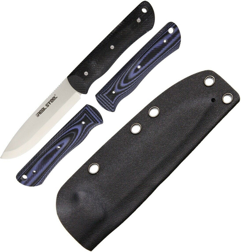 Real Steel Bushcraft Set Fixed Knife 4" D2 Tool Steel Blade G10 Handle w/Micarta Scales 3715 -Real Steel - Survivor Hand Precision Knives & Outdoor Gear Store