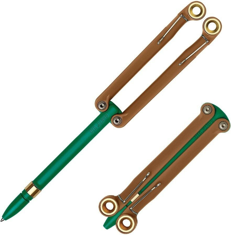 Spyderco Baliyo Heavy Duty Low-Friction Stainless Steel Pivots Brown/Green YUS113 -Spyderco - Survivor Hand Precision Knives & Outdoor Gear Store