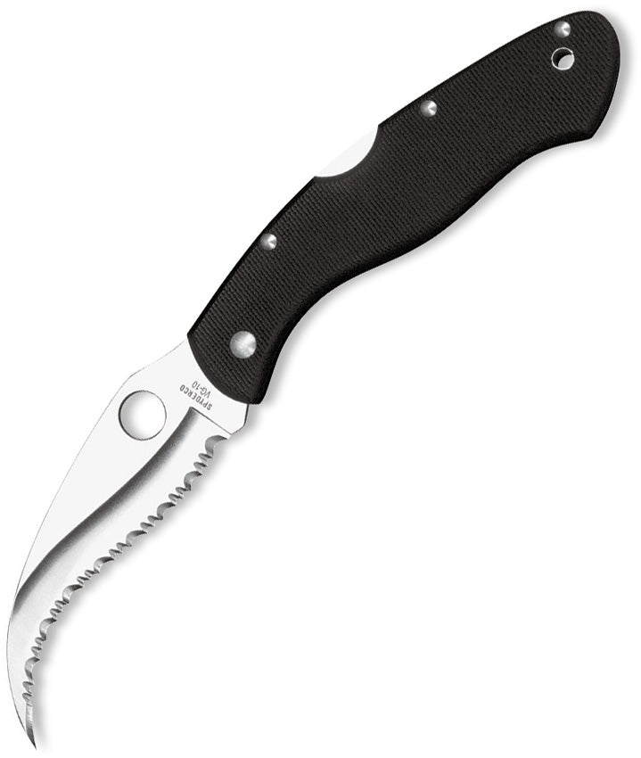 Spyderco Civilian Lockback Folding Knife 4.25" Serrated VG10 Blade G10 Handle C12GS -Spyderco - Survivor Hand Precision Knives & Outdoor Gear Store