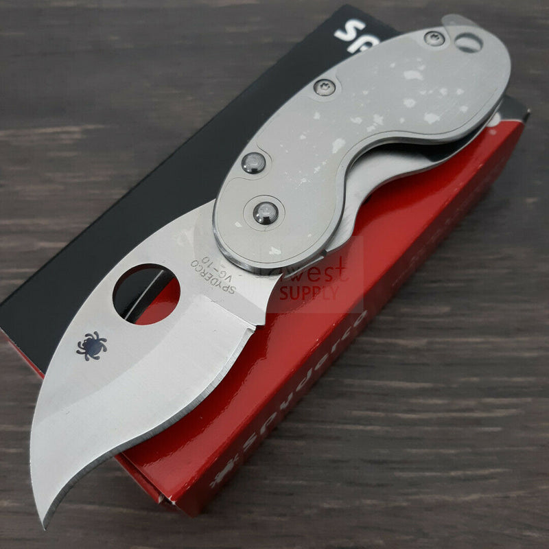 Spyderco Cricket Framelock Folding Knife VG-10 Steel Blade Stainless Handle C29P -Spyderco - Survivor Hand Precision Knives & Outdoor Gear Store