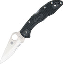 Spyderco Delica 4 Folding Knife 3" Part Serrated VG10 Blade Black FRN Handle C11PSBK -Spyderco - Survivor Hand Precision Knives & Outdoor Gear Store