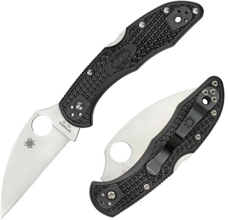 Spyderco Delica 4 Lightweight Folding Knife 3" VG-10 Steel Blade Black Handle C11FPWCBK -Spyderco - Survivor Hand Precision Knives & Outdoor Gear Store