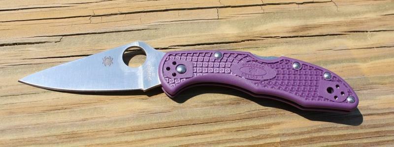 Spyderco Delica 4 Lightweight Knife 2.9 Flat Ground VG-10 Blade Purple FRN Handle C11FPPR -Spyderco - Survivor Hand Precision Knives & Outdoor Gear Store