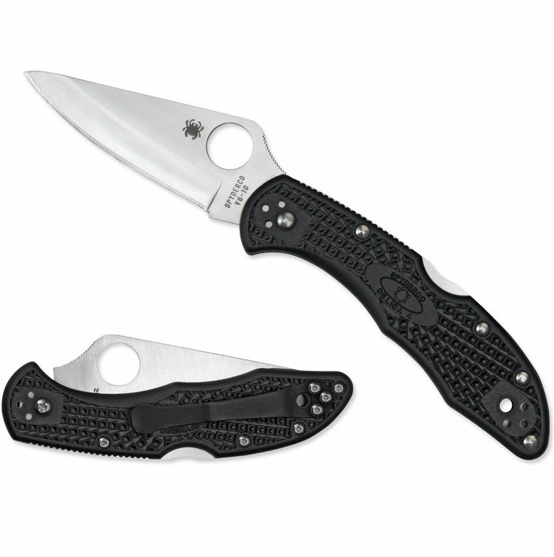 Spyderco Delica 4 Lockback Folding Knife 3" VG-10 Steel Blade Black FRN Handle C11PBK -Spyderco - Survivor Hand Precision Knives & Outdoor Gear Store